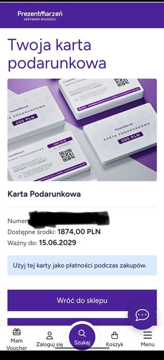 Sprzedam Voucher prezent marzeń
