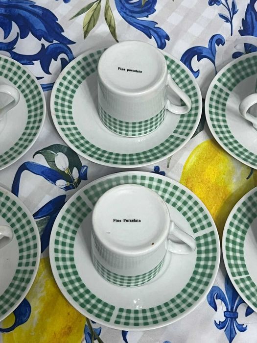 Conjunto de 6 Chávenas com Pires – Fine Porcelain (Porcelana Fina)