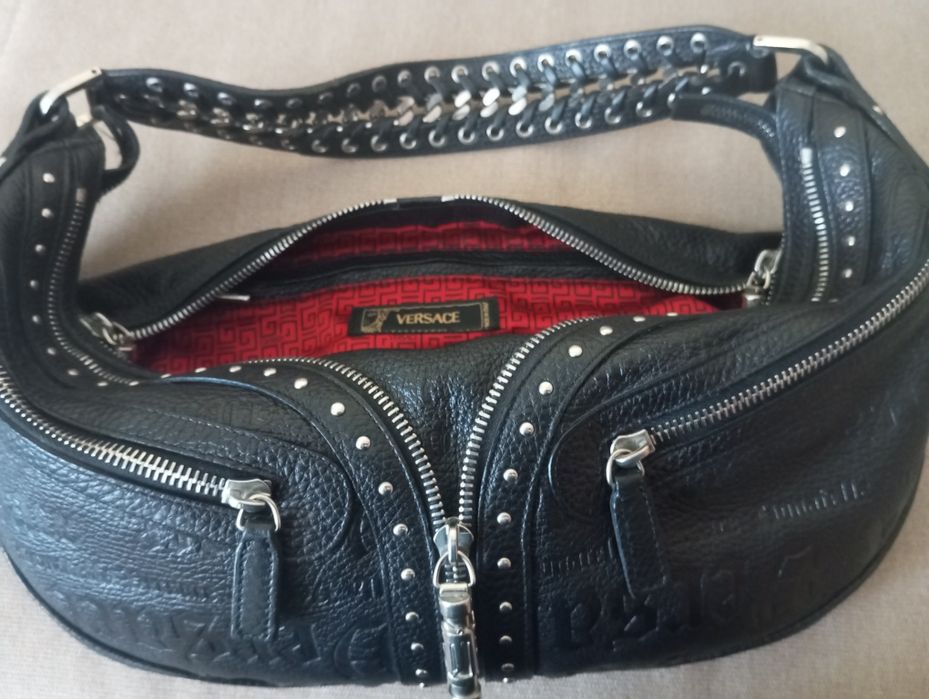 Versace Lambskin Top Handle Bag