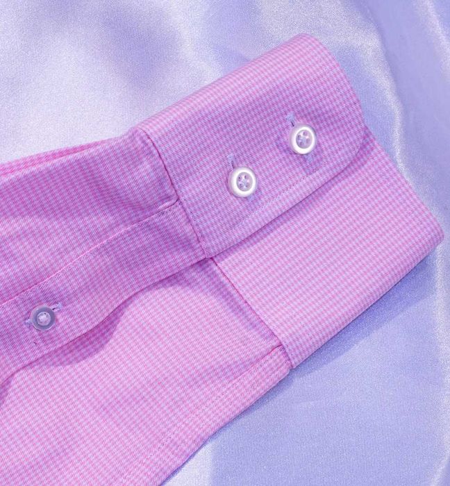 MT Lewin  koszula L 41 Slim Non-iron różowa houndstooth bugatti kenzo