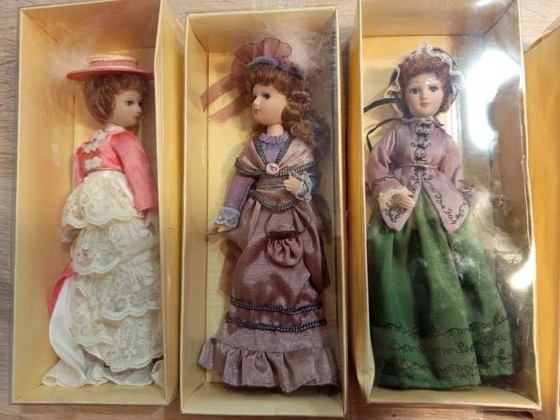 Lalka porcelanowa komplet 6 sztuk lalki