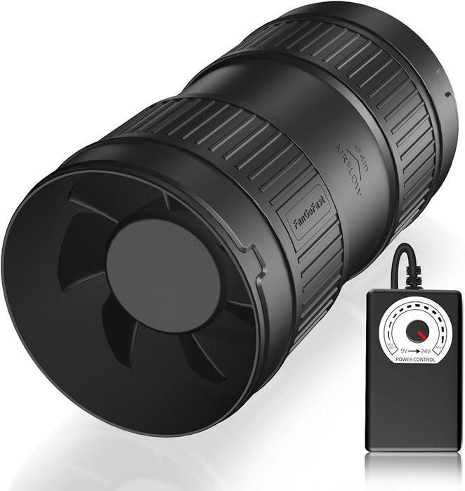 Канальний вентилятор 100 мм з регулятором швидкості