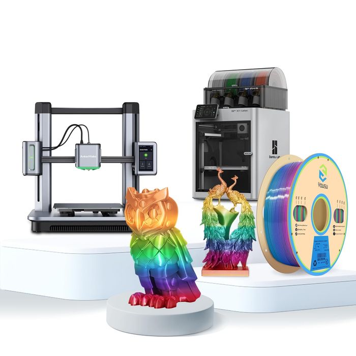 YOUSU Filament do Drukarki 3D Gradient Tęcza Wielokolorowy 1,75 mm 1kg