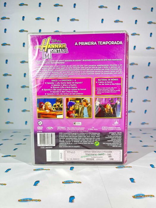 DVD Hannah Montana 1ª Temporada Disco 1