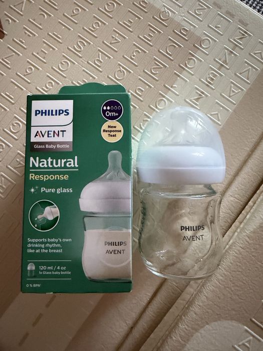Philips пляшечка для годування скло 120мл 0+