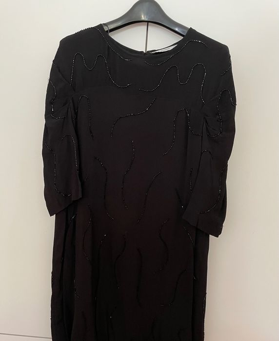 Vestido preto cerimónia Mango