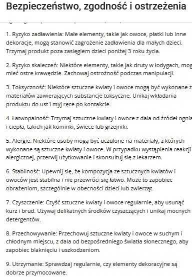 Gałązki na stroik 21cm 40szt.  świerkowe choinkowe sztuczne dekoracja