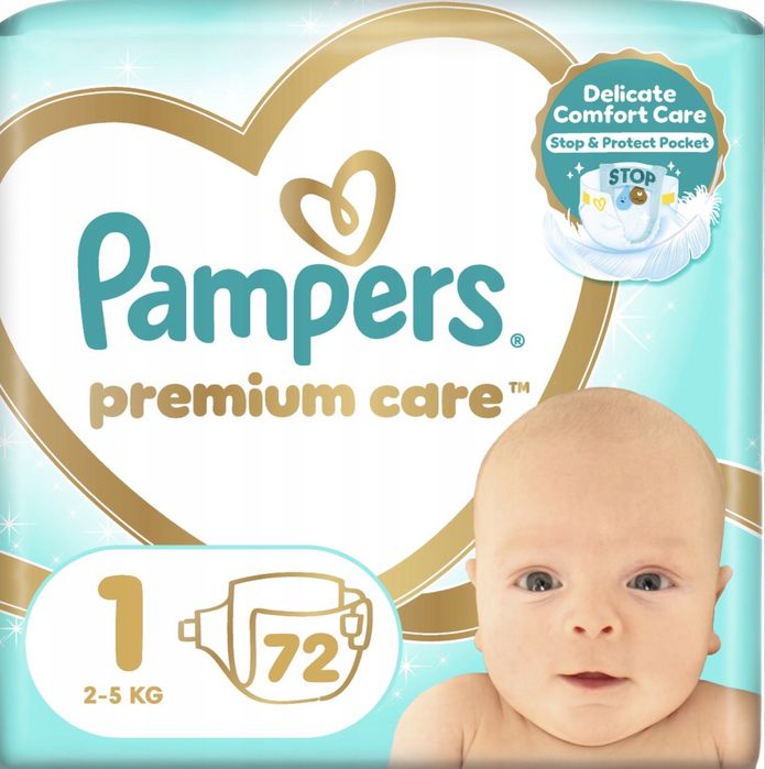 Pieluszkj Pampers Premium Care 1 107 sztuk