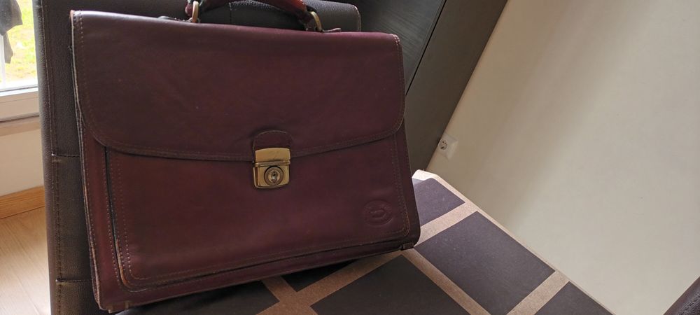 Pasta em pele e em bom estado