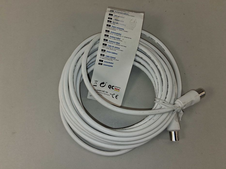 N067 Kabel Antenowy Hama Classic Line Wtyk-Gniazdo Coax TV 5m
