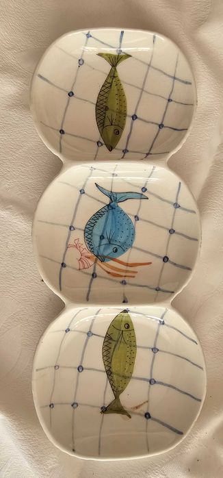 Loiça Secla Prato aperitivos muito original, motivo -  peixes