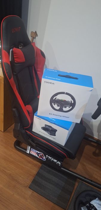 Moza r9+cockpit+pedais simjack UT