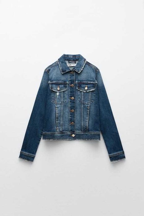 (NOVO C/ ETIQUETA, PORTES GRÁTIS) ZARA: Blusão de Ganga/Denim (Tam. M)