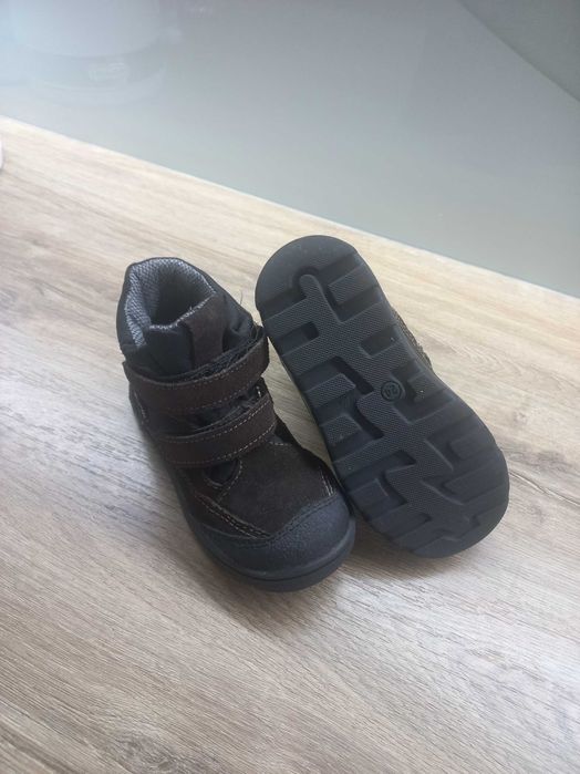 Trzewiki chłopięce, buty dziecięce skórzane brązowe RENBUT rozm.24