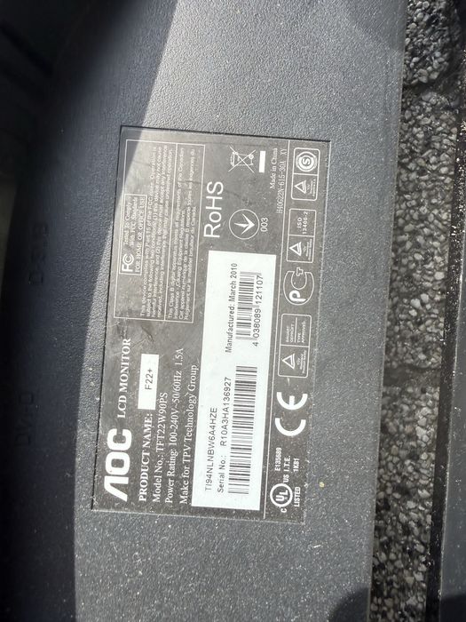 Monitor AOC 22 cale