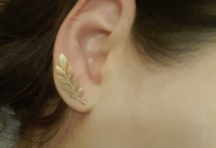 Brincos dourados em prata