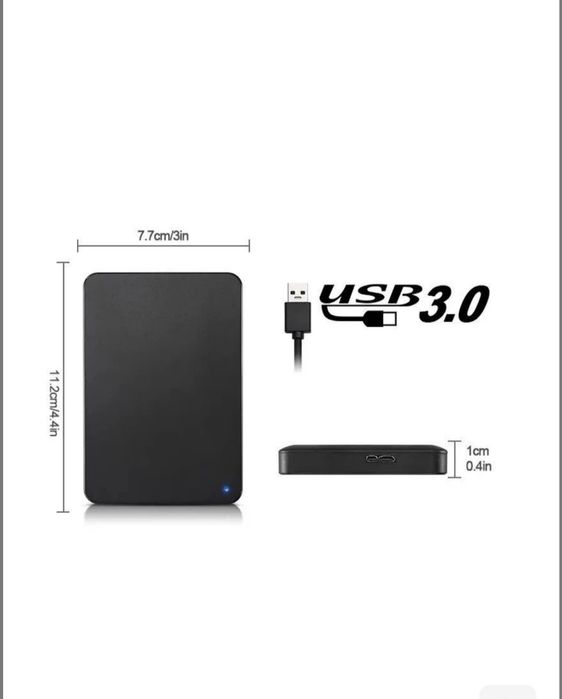 Зовнішній жорсткий диск 500 Gb HDD портативний USB 3.0