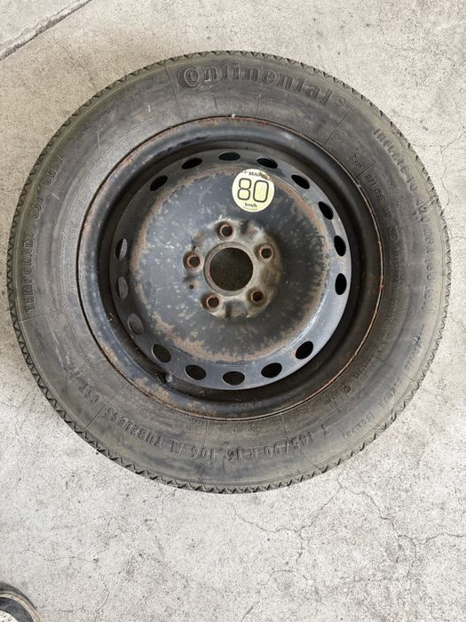 Roda Suplente / Pneu de Emergência Continental T 145/90 R16 (Jante 16" - 5 Furos)