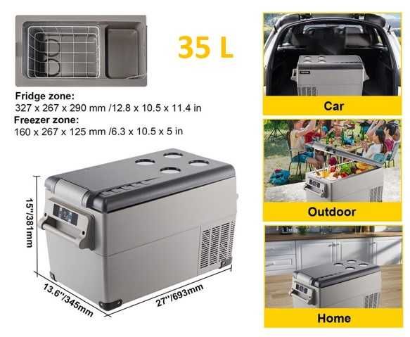 Arca Frigorífica Portátil 22L/35L/45L/55L 12VDC/24VDC ou 220VAC