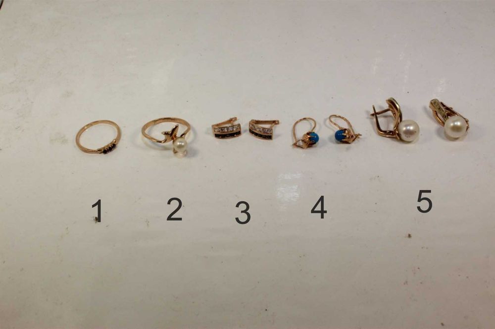 Кольцо серьги кулон цепочка золото 585 Б/У