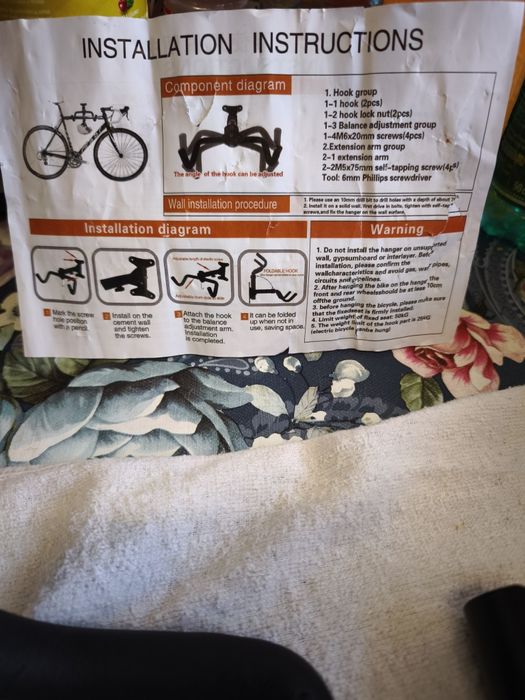 Suporte de parede para bicicletas