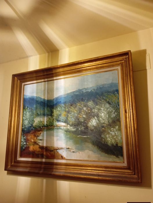 Vendo esta pintura a óleo muita bonita bom estado com a sinatura