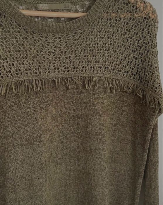 Camisola oversized em verde da Sfera M