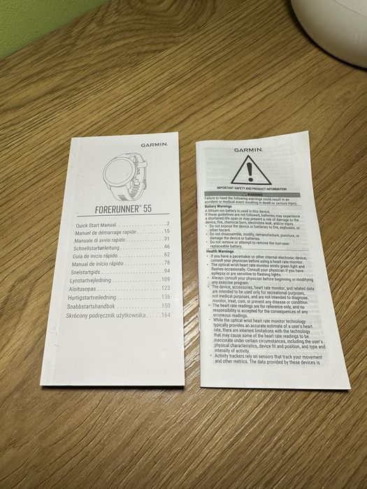 GWARANCJA - Czarny garmin forerunner 55 stan idealny
