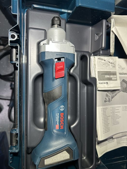 Акумуляторна пряма шліфувальна машина Bosch GGS 18 V-LI + L-BOXX
