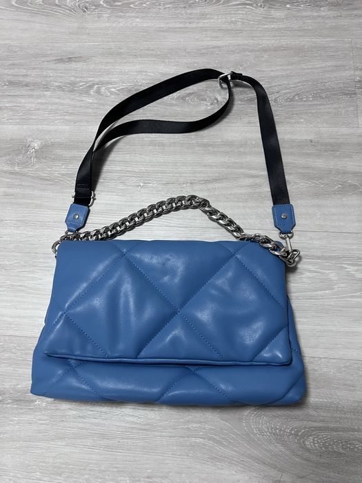 Сумка Stradivarius синя жіноча