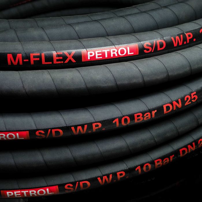 Gumowy wąż ssawno-tłoczny PETROL do benzyn i olejów 10bar DN 50