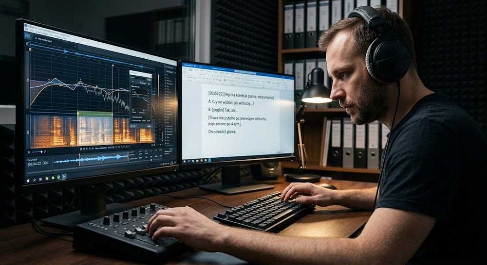Odszumianie nagrań Audio Wideo od 190zł 7 dni w tyg 10-21 Transkrypcja Polska
