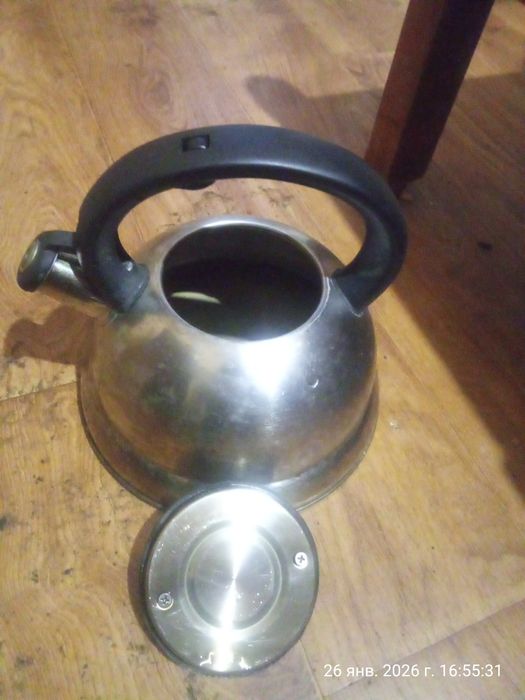 Чайник на плиту нержавейка с листком продам