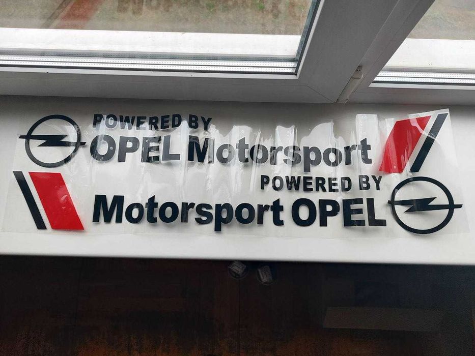 Наклейка для автомобиля Opel Motorsport black 80 х 21,5 см