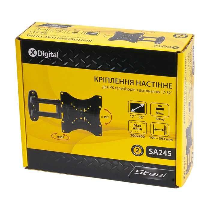 Кронштейн настінне кріплення для монітора 17-32’’ XDigital SA245 Black