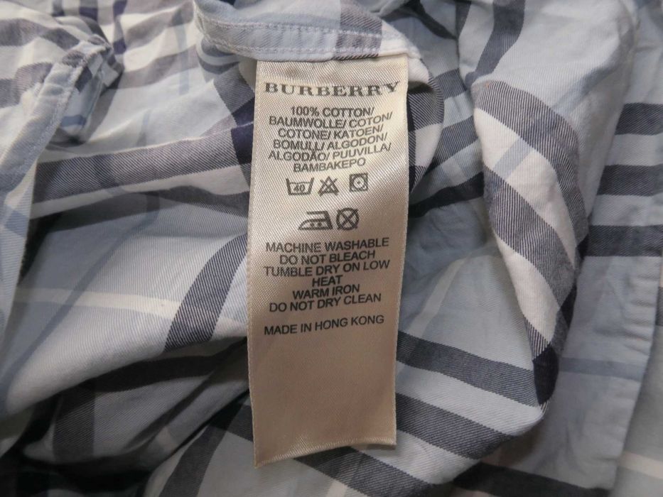 Burberry koszula w kratę baby blue M