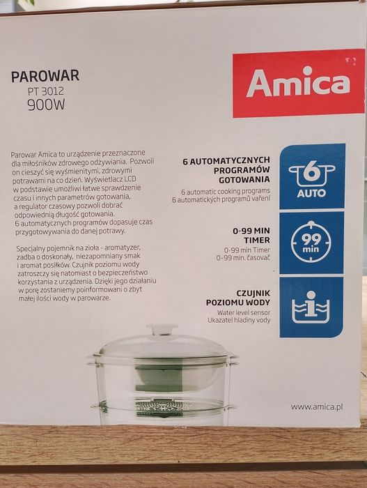 Parowar- firma Amica
