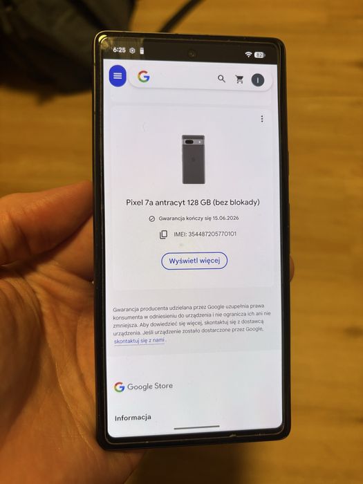 Pixel 7a 128Gb, idealny, na gwarancji