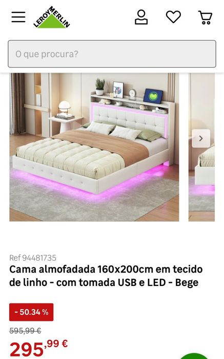Cama e colchão adquiridos a menos de 3 semanas.