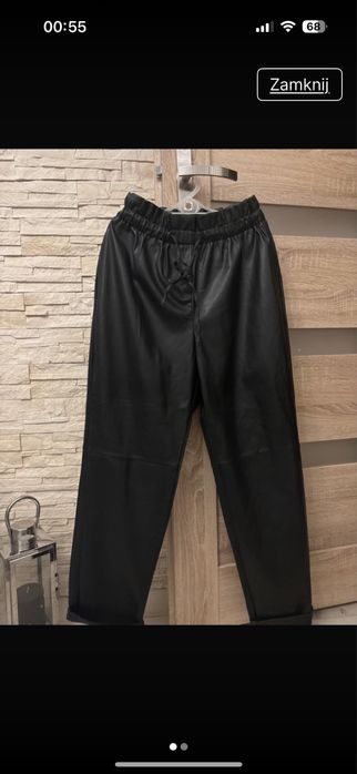 Spodnie z eko/skórki m/l