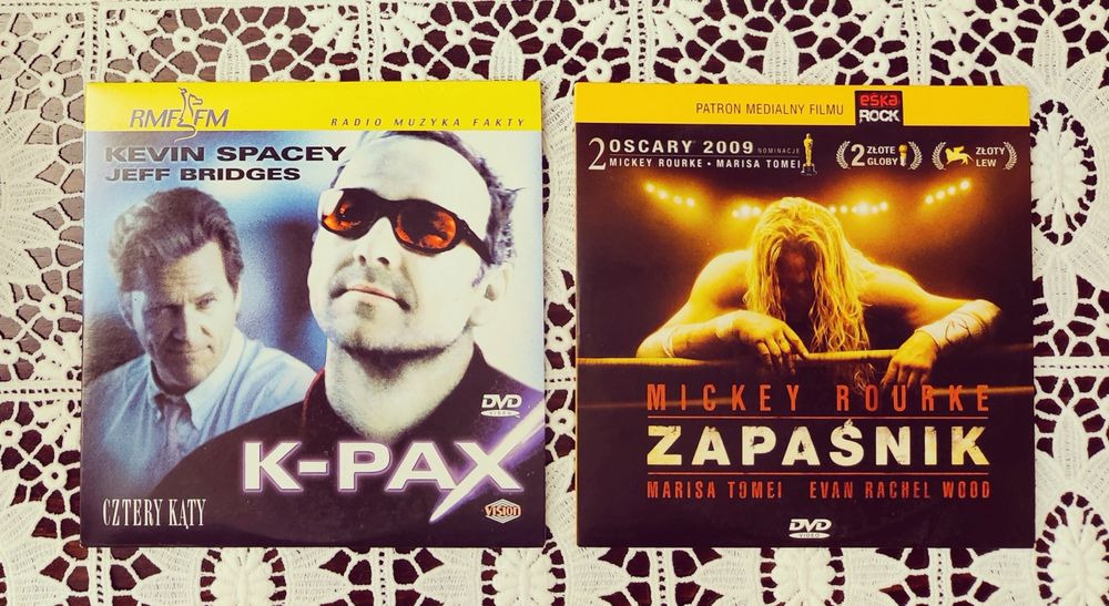 Dwa filmy :Zapaśnik,K-PAX / całość 15 zł