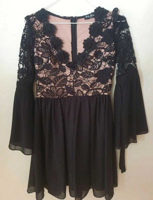 Latika sukienka elegancka czarna mini koktajlowa wesele impreza S-M