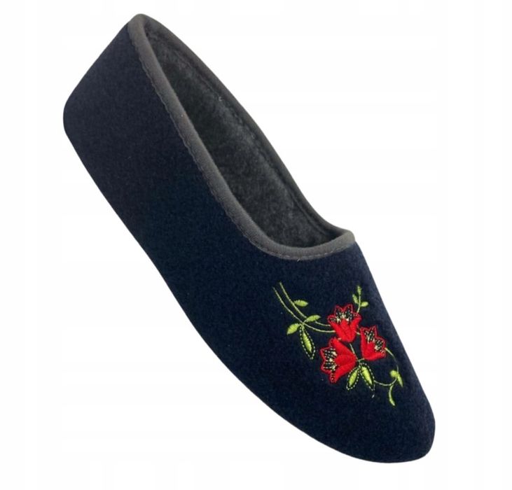 Bambosze damskie kapcie filcowe domowe polskie rozmiar 40