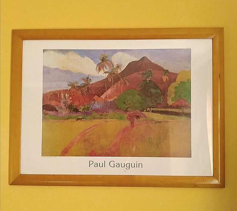 Obraz w ramie Paul Gauguin "Góry w Tahiti"