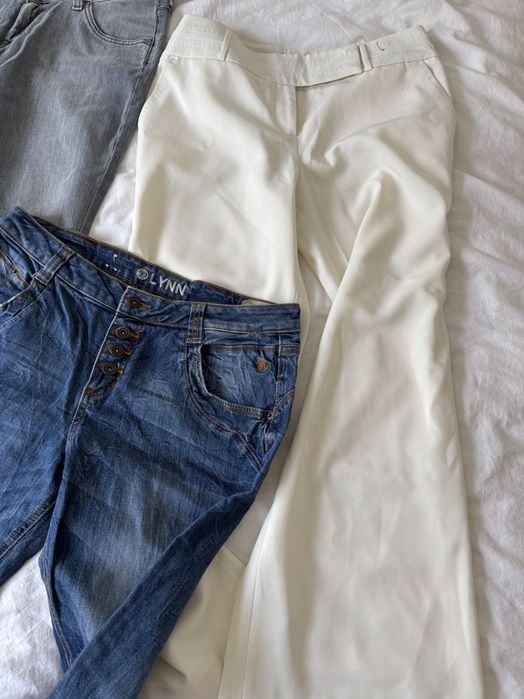Zestaw spodni 4 pary: 3xJeans, 1xmaterial
