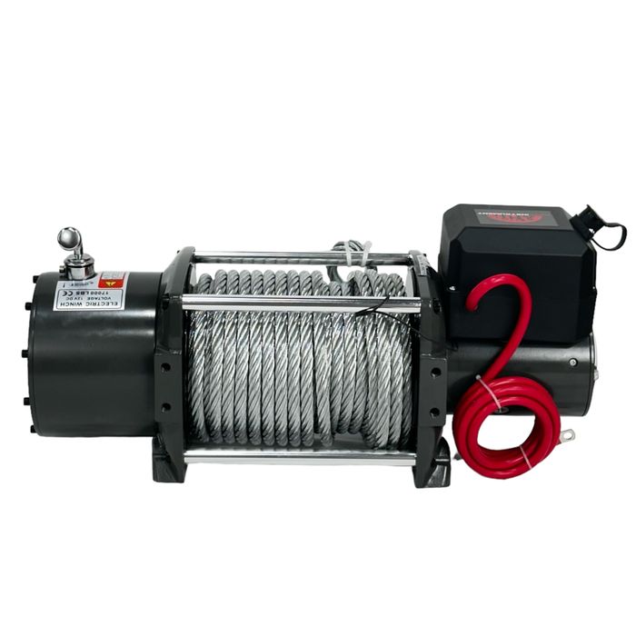 Лебідка автомобільна 17000LBS 12 В (7727 кг) на джип, евакуатор, лафет