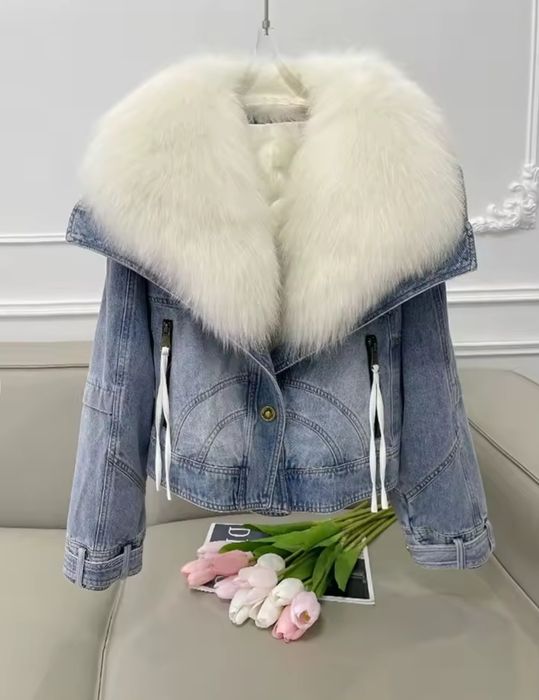 Джинсова куртка утеплена