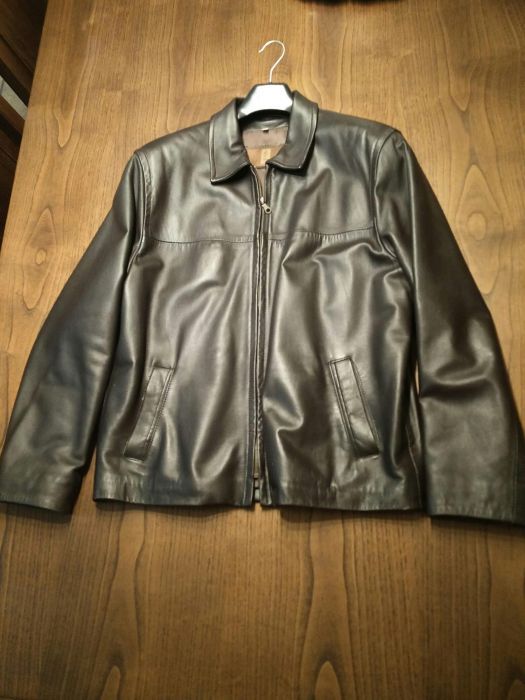 Casaco homem pele verdadeira castanho