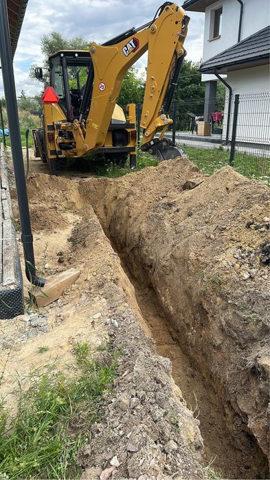 Roboty ziemne, koparko ładowarka minikoparka i wywrotka