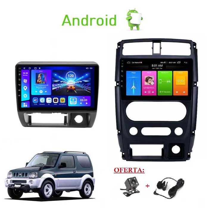 (NOVO) Rádio 2DIN • SUZUKI Jimny (1998 até 2018) • Android GPS 4+64GB